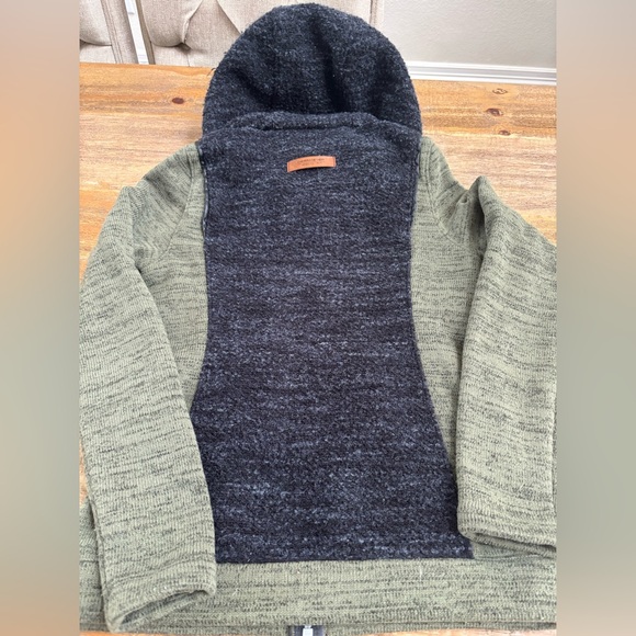 Obermeyer Ella Fleece Green and Black Zip-Up Hoodie size Small - Picture 11 of 16